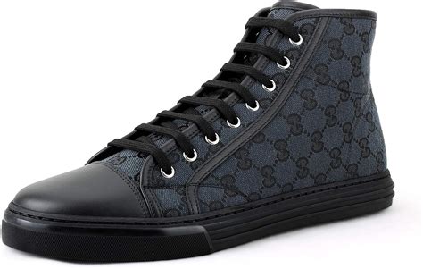 converse gucci noir|Gucci canvas high top sneakers.